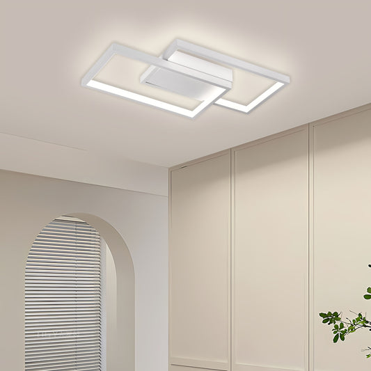Πολυέλαιος LED με τηλεχειριστήριο LANDYN 37W, 2 τετράγωνα, κρύο/θερμό/ουδέτερο φως, ρυθμιζόμενο, λευκός πολυέλαιος LED με τηλεχειριστήριο Προεπιλεγμένος τίτλος Alessandro Design
