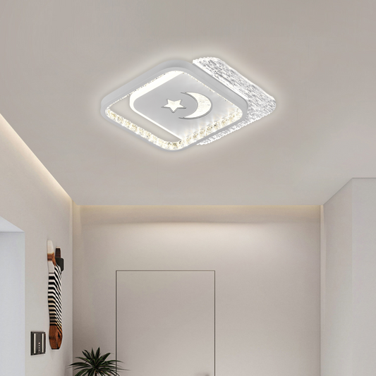 Πολυέλαιος LED PERU 38W, 2 τετράγωνα, Κρύο/Ζεστό/Ουδέτερο φως, Λευκοί πολυέλαιοι LED Προεπιλεγμένος τίτλος Alessandro Design
