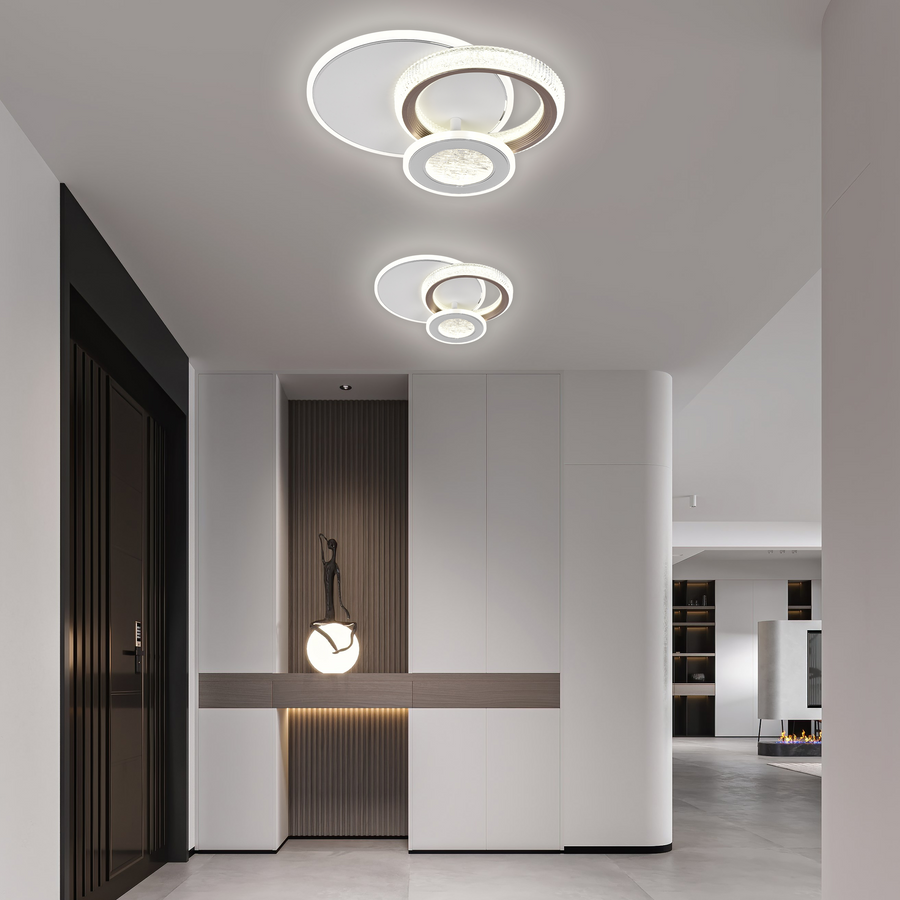 Πολυέλαιος LED NYXORA 44W, 3 κύκλοι, Κρύο/Ζεστό/Ουδέτερο φως, Λευκοί πολυέλαιοι LED Προεπιλεγμένος τίτλος Alessandro Design