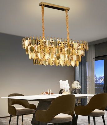 Πολυέλαιος Crystal VENARIA 12x E14, Διάμετρος 80cm, Γυαλιστερό Χρυσό, Ρυθμιζόμενο Ύψος