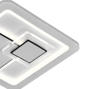 Πολυέλαιος LED KEREN 33W, Τετράγωνο, Κρύο/Ζεστό/Ουδέτερο φως 3000K/4000K/6000K, Λευκό, Μεταλλικό και Ακρυλικό LED Πολυέλαιοι Προεπιλεγμένος τίτλος Alessandro Design