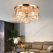 Lustra Clasica Moderna Sasha, LC117/5GD, 5x E27, Metal si Cristal, Auriu, Abajur Lustre Clasice Default Title Alessandro Design