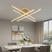 Lustra LED cu Telecomanda LINEX, 53W, Lumina 3000K/4000K/6000K, Dimabila, Auriu Lustre LED cu Telecomanda Default Title Alessandro Design