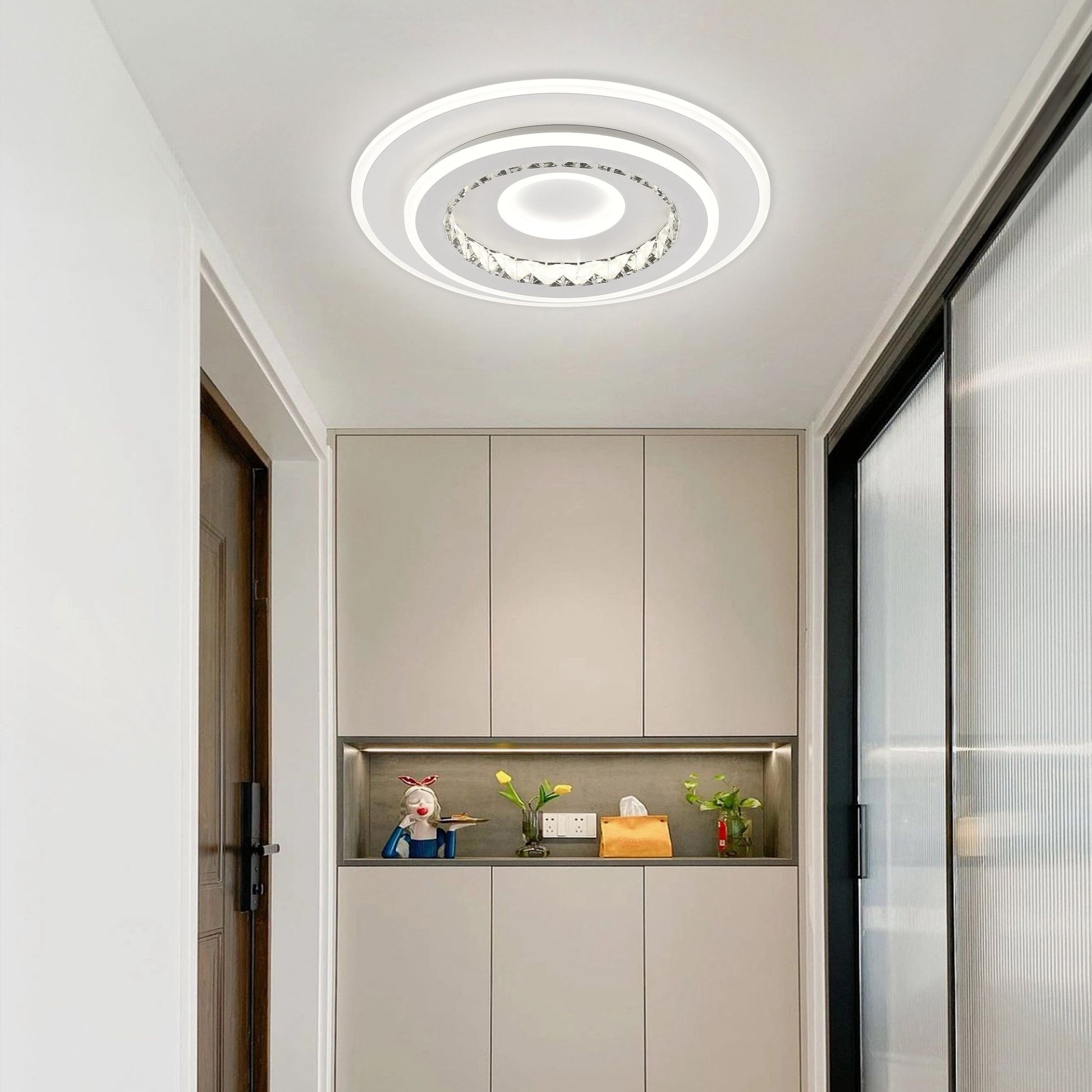 Πολυέλαιος LED DOLIANA 70W, Διάμετρος 50cm, Κρύο/Ζεστό/Ουδέτερο φως, Λευκοί πολυέλαιοι LED Προεπιλεγμένος τίτλος Alessandro Design