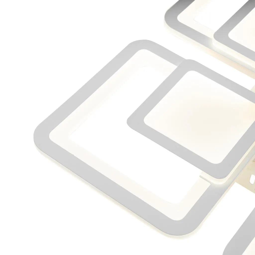 Πολυέλαιος LED με τηλεχειριστήριο SUSAN 96W, 4 τετράγωνα, κρύο/θερμό/ουδέτερο φως, ρυθμιζόμενο, λευκός πολυέλαιος LED με τηλεχειριστήριο Προεπιλεγμένος τίτλος Alessandro Design