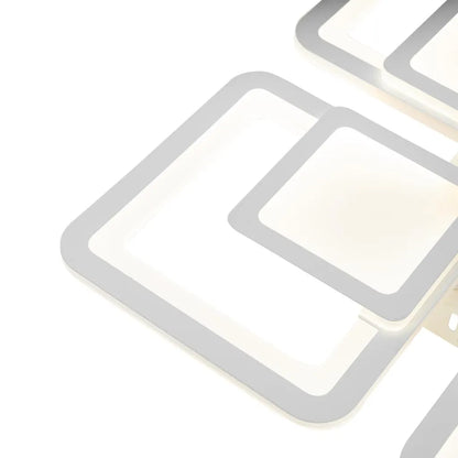Πολυέλαιος LED με τηλεχειριστήριο SUSAN 96W, 4 τετράγωνα, κρύο/θερμό/ουδέτερο φως, ρυθμιζόμενο, λευκός πολυέλαιος LED με τηλεχειριστήριο Προεπιλεγμένος τίτλος Alessandro Design
