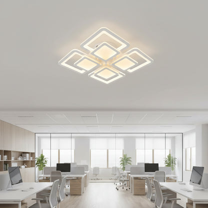Πολυέλαιος LED με τηλεχειριστήριο SUSAN 96W, 4 τετράγωνα, κρύο/θερμό/ουδέτερο φως, ρυθμιζόμενο, λευκός πολυέλαιος LED με τηλεχειριστήριο Προεπιλεγμένος τίτλος Alessandro Design
