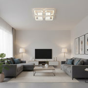 Πολυέλαιος LED με τηλεχειριστήριο SUSAN 96W, 4 τετράγωνα, κρύο/θερμό/ουδέτερο φως, ρυθμιζόμενο, λευκός πολυέλαιος LED με τηλεχειριστήριο Προεπιλεγμένος τίτλος Alessandro Design