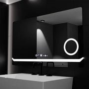 Ορθογώνιος καθρέφτης LED, 80x60 cm, Definition MotionGlow Marcello, Σύστημα αποθαμβώματος, Ρολόι & Θερμόμετρο, Καλλυντικός Μεγεθυντικός φακός, Καθρέφτες Dimable Marcello Προεπιλεγμένος τίτλος Alessandro Design