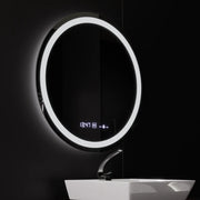 Στρογγυλός καθρέφτης LED, διάμετρος 50 cm, Celeste MotionGlow Marcello, Σύστημα αποθάμβωσης, Ρολόι & Θερμόμετρο, Ρυθμιζόμενο, Θερμό Ουδέτερο Ψυχρό Φως 3000K/4000K/6000K Καθρέφτες Marcello Προεπιλεγμένος τίτλος Alessandro Design