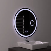 LED Στρογγυλός καθρέφτης 70cm, Touch Luxor, Σύστημα Demister, Καθρέφτης Μπάνιου με δυνατότητα ρύθμισης φωτισμού με LED και Demister Προεπιλεγμένος τίτλος Alessandro Design