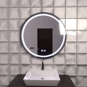 LED Στρογγυλός καθρέφτης 60cm, Lucea Touch, Σύστημα Demist, Dimmable Καθρέφτης Μπάνιου με LED και Demist Προεπιλεγμένος τίτλος Alessandro Design