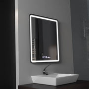 Ορθογώνιος καθρέφτης LED, 75x90cm, Favola MotionGlow Marcello, Σύστημα Demister, Ρολόι & Θερμόμετρο, Dimable