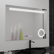 Ορθογώνιος καθρέφτης LED, 120x80cm, ABSOLU MotionGlow Marcello, Σύστημα αποθάμβωσης, Ρολόι & Θερμόμετρο, Μεγεθυντικός φακός καλλυντικών, Καθρέφτες Dimable Marcello Προεπιλεγμένος τίτλος Alessandro Design