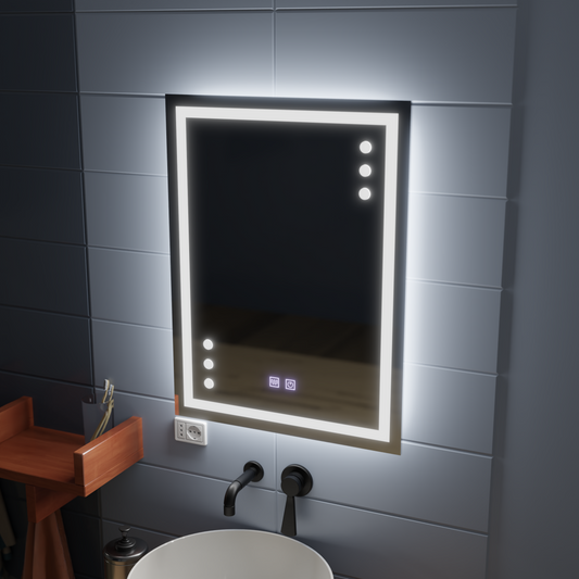 Καθρέφτης LED Touch Infima Σύστημα Αποθάμπωσης 60X80cm Καθρέφτες Korman E Προεπιλεγμένος Τίτλος Alessandro Design