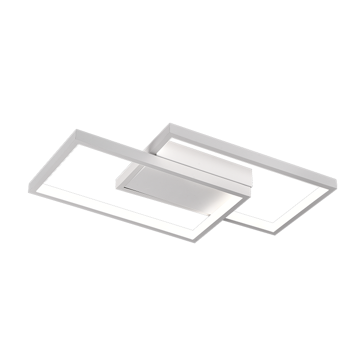 Πολυέλαιος LED με τηλεχειριστήριο LANDYN 37W, 2 τετράγωνα, κρύο/θερμό/ουδέτερο φως, ρυθμιζόμενο, λευκός πολυέλαιος LED με τηλεχειριστήριο Προεπιλεγμένος τίτλος Alessandro Design