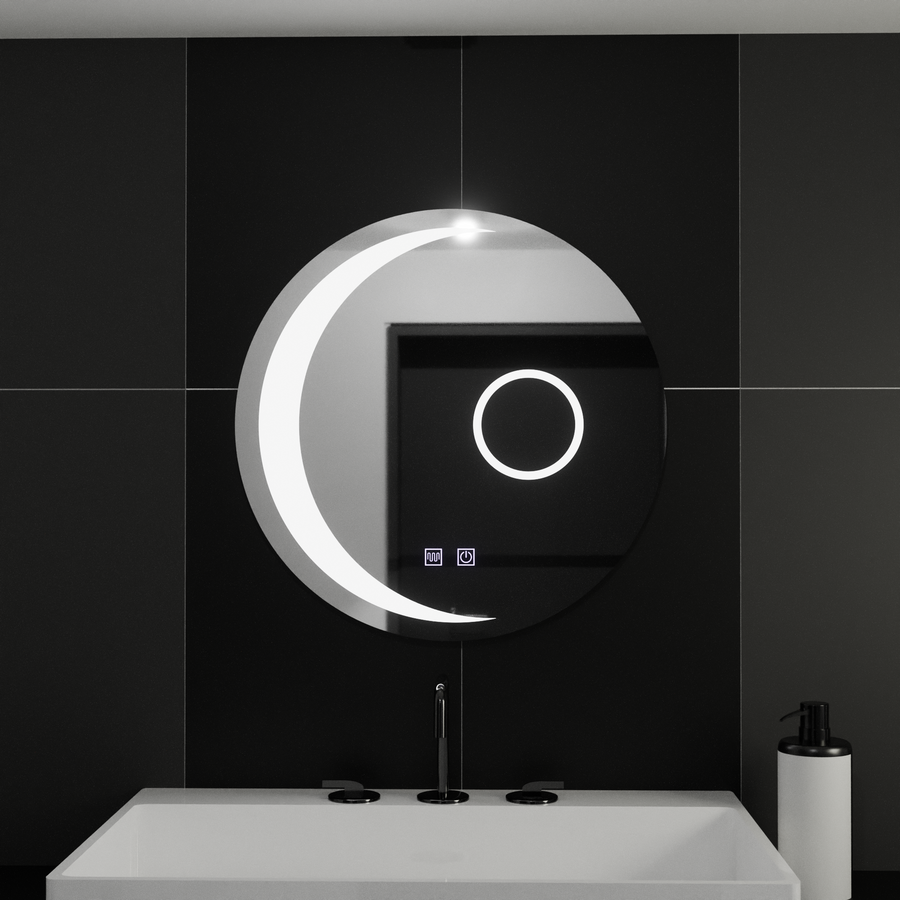 LED Στρογγυλός καθρέφτης, 60cm, Orbis Touch, Σύστημα Demister, Dimmable Mirrors Korman E Προεπιλεγμένος τίτλος Alessandro Design