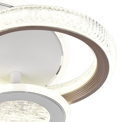 Πολυέλαιος LED NYXORA 44W, 3 κύκλοι, Κρύο/Ζεστό/Ουδέτερο φως, Λευκοί πολυέλαιοι LED Προεπιλεγμένος τίτλος Alessandro Design