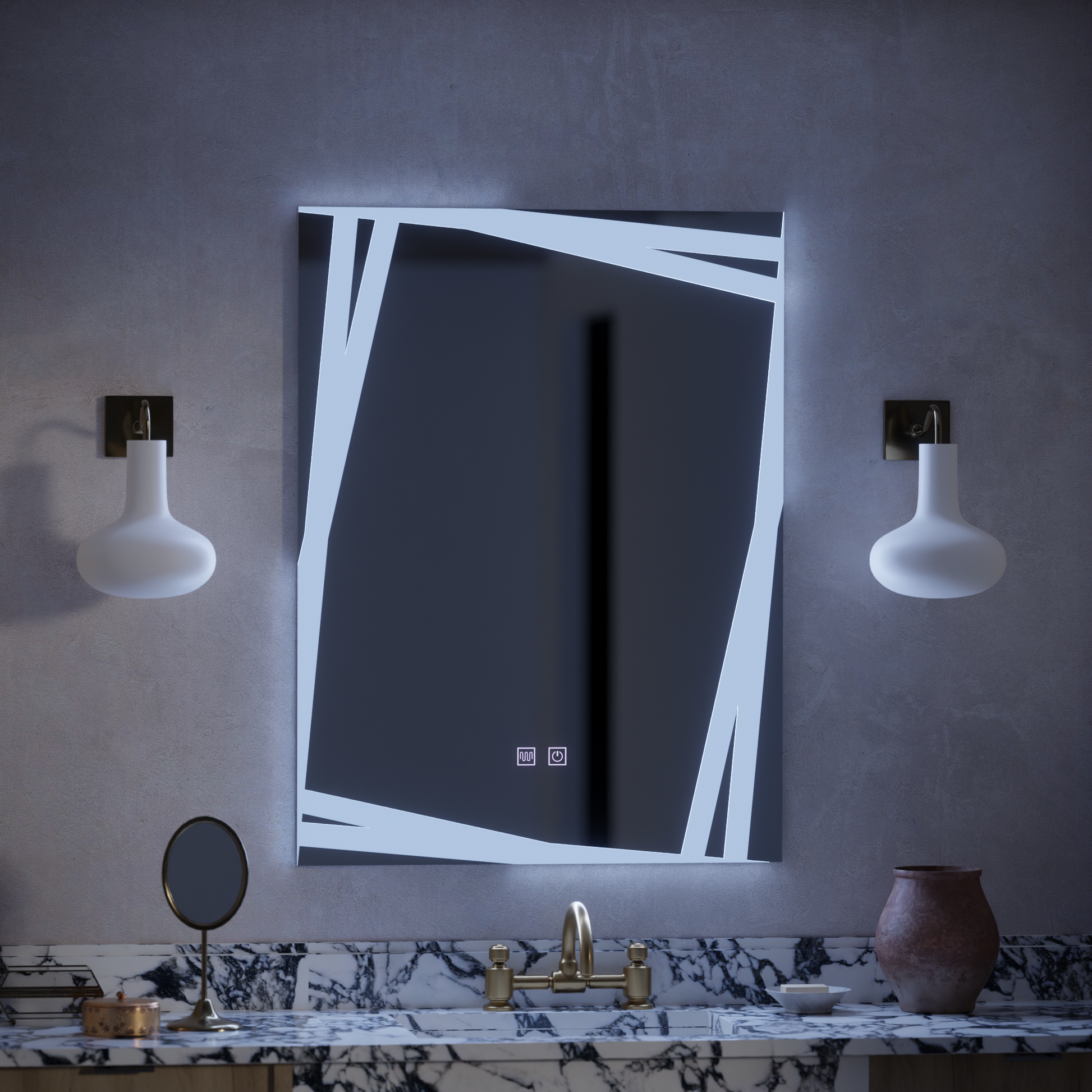 Καθρέφτης LED Touch Infinitum Demist System 60X80cm Καθρέφτες Korman E Προεπιλεγμένος Τίτλος Alessandro Design