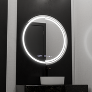 Στρογγυλός καθρέφτης LED, 60 cm, Αισθητήρας MotionGlow Consuel Marcello, Σύστημα αποθαμβώματος, Ρολόι & Θερμόμετρο, Καθρέφτες Dimable Marcello Προεπιλεγμένος τίτλος Alessandro Design