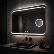 Ορθογώνιος καθρέφτης LED, 80x60 εκ., Stella Touch, Καθρέφτες συστήματος απομίμησης Korman E Προεπιλεγμένος τίτλος Alessandro Design