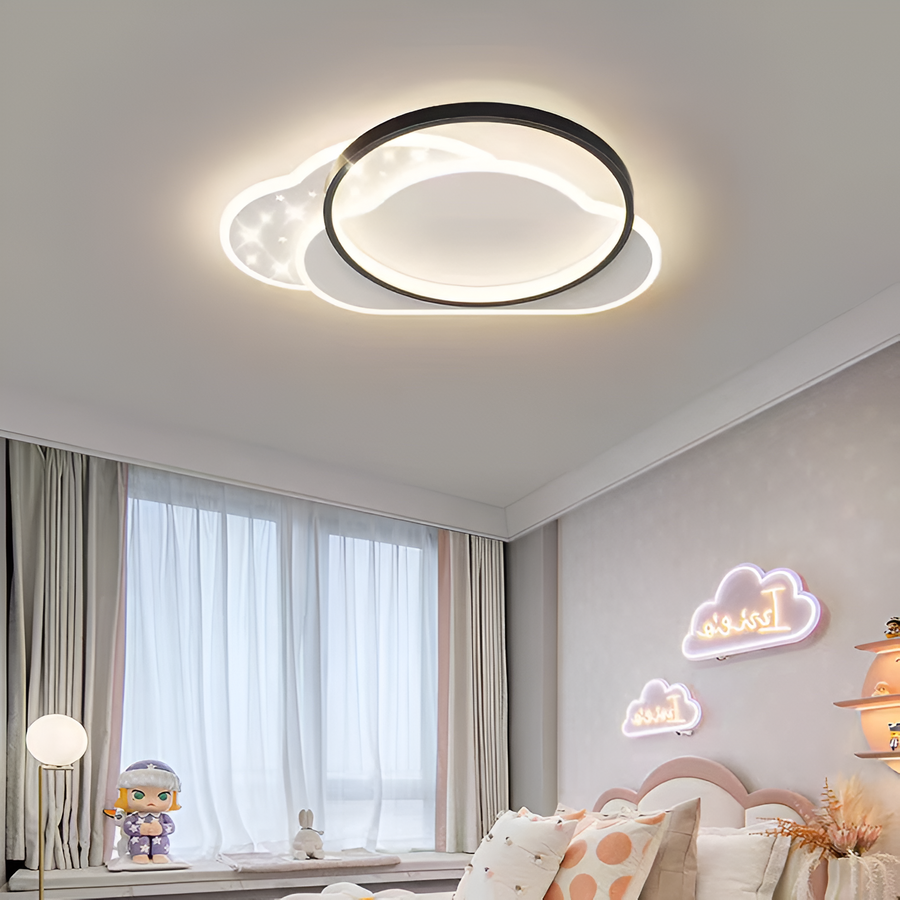 Πολυέλαιος LED με τηλεχειριστήριο NUVIA 71W, Cloud, Κρύο/Ζεστό/Ουδέτερο φως, Dimmable, Μαύροι πολυέλαιοι LED με τηλεχειριστήριο Προεπιλεγμένος τίτλος Alessandro Design