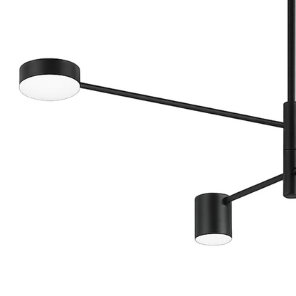 GALIOS LED Πολυέλαιος 48W, 4 Στοιχεία, Κρύο/Ζεστό/Ουδέτερο φως, Μαύροι Μοντέρνοι Πολυέλαιοι Προεπιλεγμένος τίτλος Alessandro Design