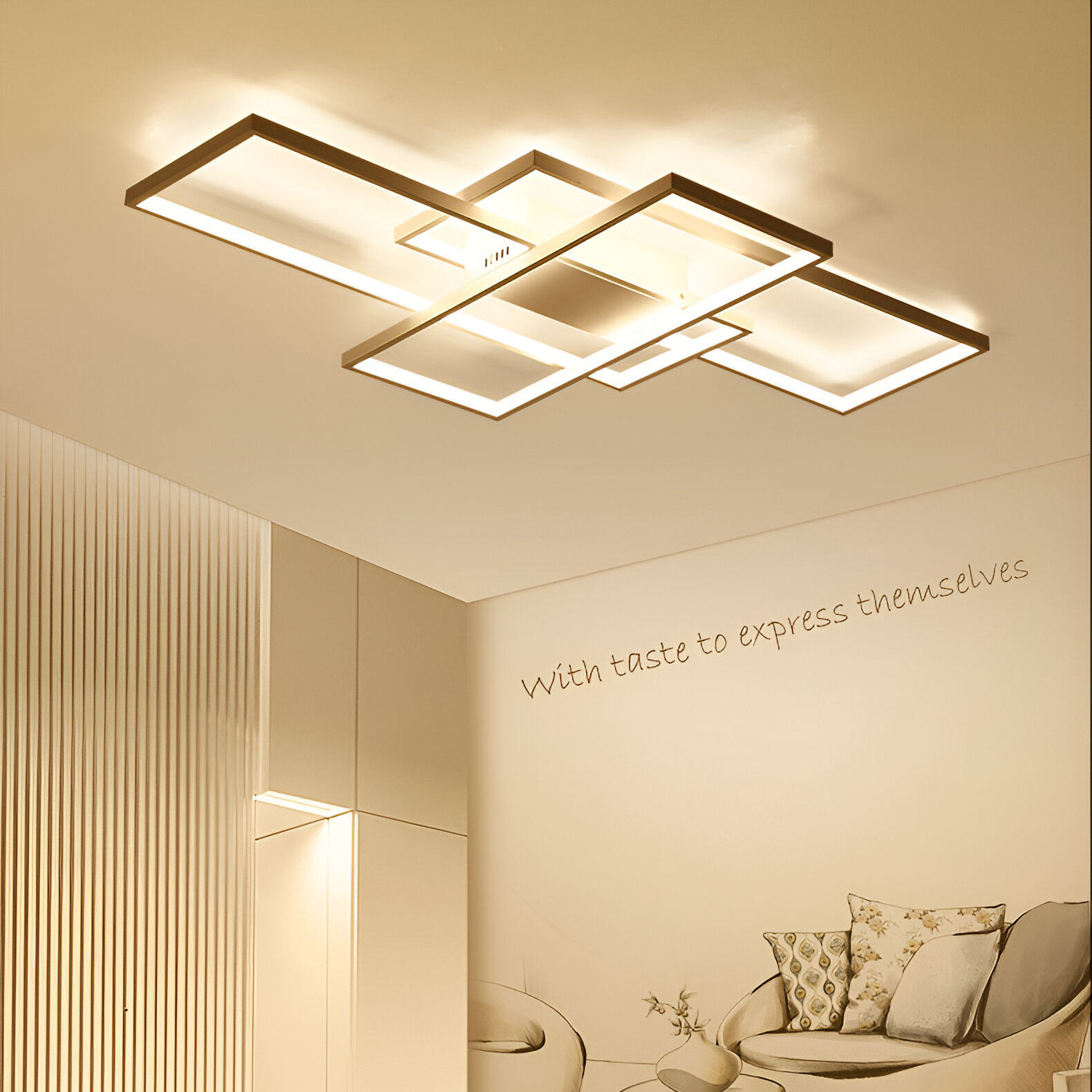 Πολυέλαιος LED με τηλεχειριστήριο LANDYN 78W, Κρύο/Ζεστό/Ουδέτερο φως, Ρυθμιζόμενο, Λευκοί πολυέλαιοι LED με τηλεχειριστήριο Προεπιλεγμένος τίτλος Alessandro Design