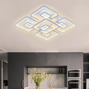Πολυέλαιος LED με τηλεχειριστήριο FELIX 119W, 5 τετράγωνα, κρύο/θερμό/ουδέτερο φως, ρυθμιζόμενο, λευκός πολυέλαιος LED με τηλεχειριστήριο Προεπιλεγμένος τίτλος Alessandro Design