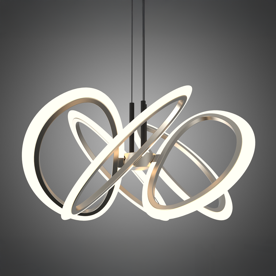 Lustra LED suspendata cu Telecomanda RIMINI 86W, 5 Elemente, lumina Rece/Calda/Neutra, Dimabila, Auriu Lustre LED cu Telecomanda Default Title Alessandro Design