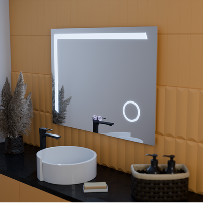 Ορθογώνιος καθρέφτης LED, 80x60cm, Linea Touch, Demister System, Dimmable
