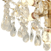 Candelabru Cristal Fiamma, 6x E14, Diametru 45cm, Auriu, Metal si Cristal Candelabre Cristal Default Title Alessandro Design