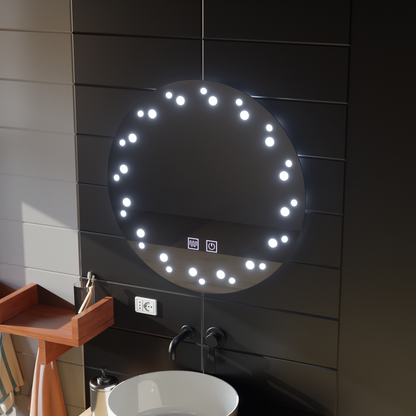 Καθρέφτης LED Touch Ivory Demist System 50X50cm Καθρέφτες Korman E Προεπιλεγμένος τίτλος Alessandro Design