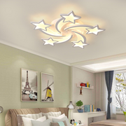 Πολυέλαιος LED με τηλεχειριστήριο IPOMOEA 85W, 5 αστέρια, Κρύο/Ζεστό/Ουδέτερο φως, Ρυθμιζόμενο, Λευκός πολυέλαιος LED με τηλεχειριστήριο Προεπιλεγμένος τίτλος Alessandro Design