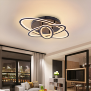 Πολυέλαιος LED με τηλεχειριστήριο TIANA 78W, 3 Ελλείψεις, Κρύο/Ζεστό/Ουδέτερο φως, Ρυθμιζόμενο, Μαύροι πολυέλαιοι LED με τηλεχειριστήριο Προεπιλεγμένος τίτλος Alessandro Design