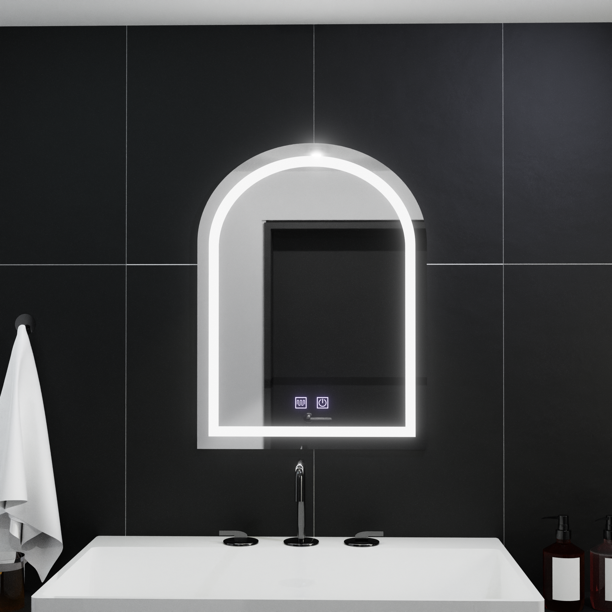 Τοξωτός καθρέφτης LED 60x80cm, Arco Touch, Demister System, Dimmable Mirrors Korman E Προεπιλεγμένος τίτλος Alessandro Design