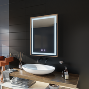 Καθρέφτης αφής Kariri LED, 60x80 cm, λειτουργία Demister, Gold Rose Brushed Frame Mirrors Korman E Προεπιλεγμένος τίτλος Alessandro Design