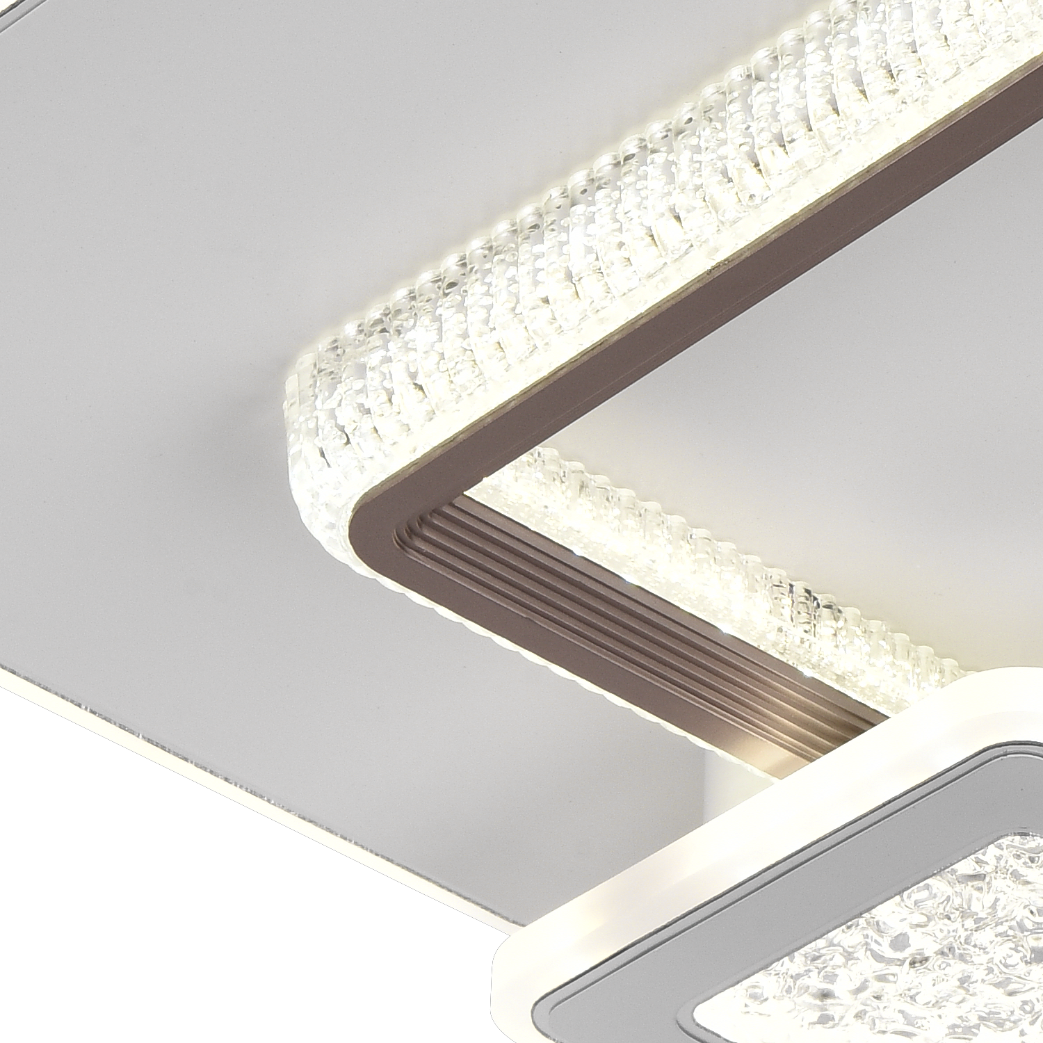 Πολυέλαιος LED NYXORA 51W, 3 Τετράγωνα, Κρύο/Ζεστό/Ουδέτερο φως, Λευκοί πολυέλαιοι LED Προεπιλεγμένος τίτλος Alessandro Design
