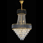 Crystal Chandelier CC900/800X1200, 23xE14, Διάμετρος 80cm, Ύψος 120cm, Γυαλιστερό χρυσό και μαύρο, Ρυθμιζόμενο ύψος, Κομψή σχεδίαση Crystal Chandeliers Προεπιλεγμένος τίτλος Alessandro Design