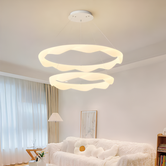 Lustra LED, suspendata cu Telecomanda, AMADEO, 89W, Lumina Rece/Calda/Neutra, Dimabila, Inaltime Reglabila, Alb Lustre LED cu Telecomanda Default Title Alessandro Design