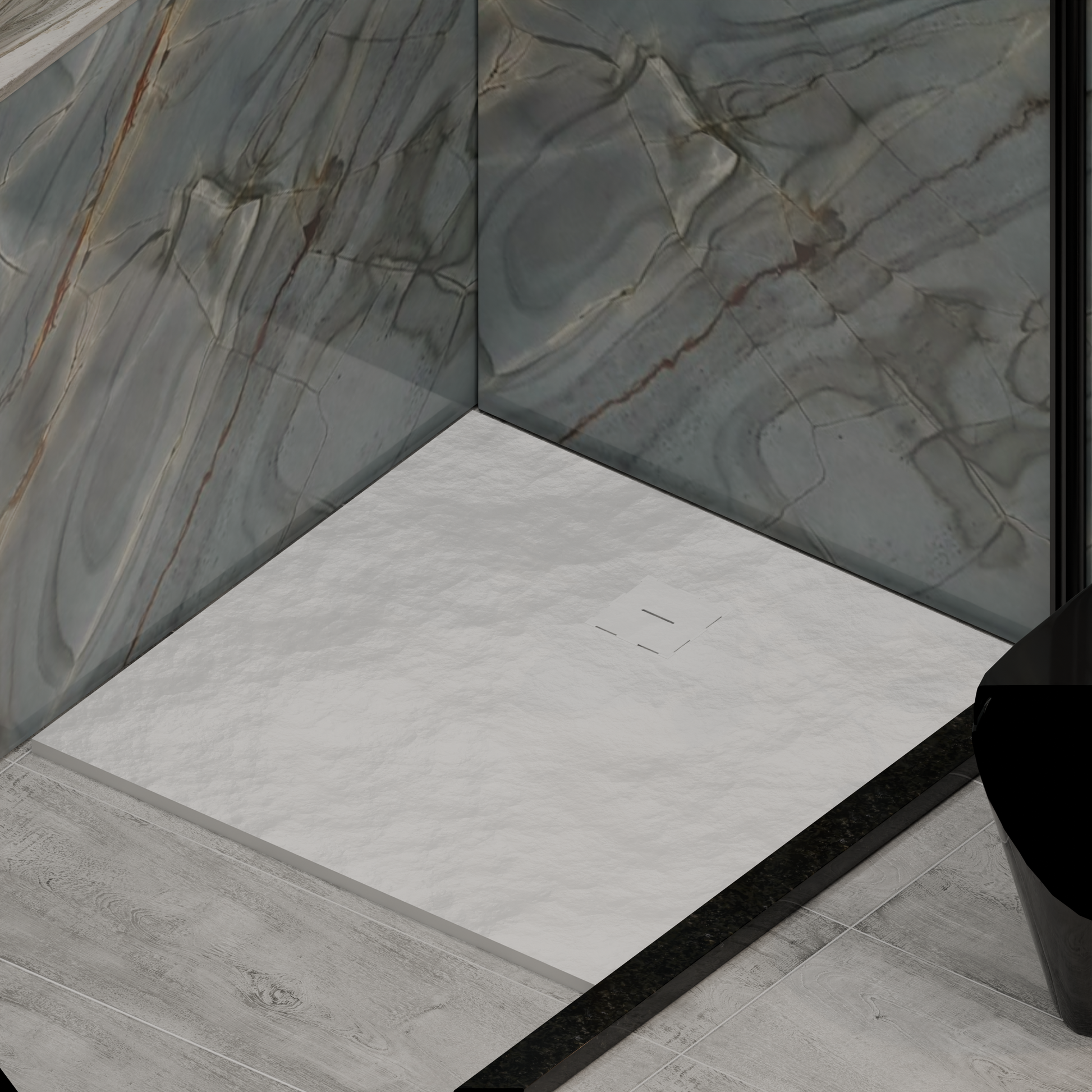 Τετράγωνος δίσκος ντους 90x90 cm, λεπτός 3 cm, γυαλιστερό λευκό Home & Garden Προεπιλεγμένος τίτλος Alessandro Design