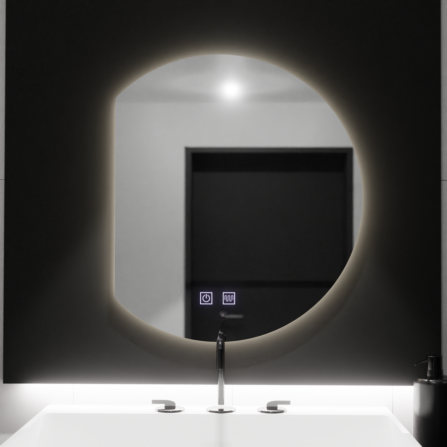 Semiluna LED Mirror 54x60, Arcana Touch, Demister System, Dimable Mirrors Korman E Προεπιλεγμένος τίτλος Alessandro Design