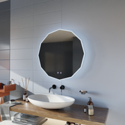 LED Στρογγυλός καθρέφτης, 80cm, VIVO Touch, Σύστημα Demister, Dimmable Mirrors Korman E Προεπιλεγμένος τίτλος Alessandro Design