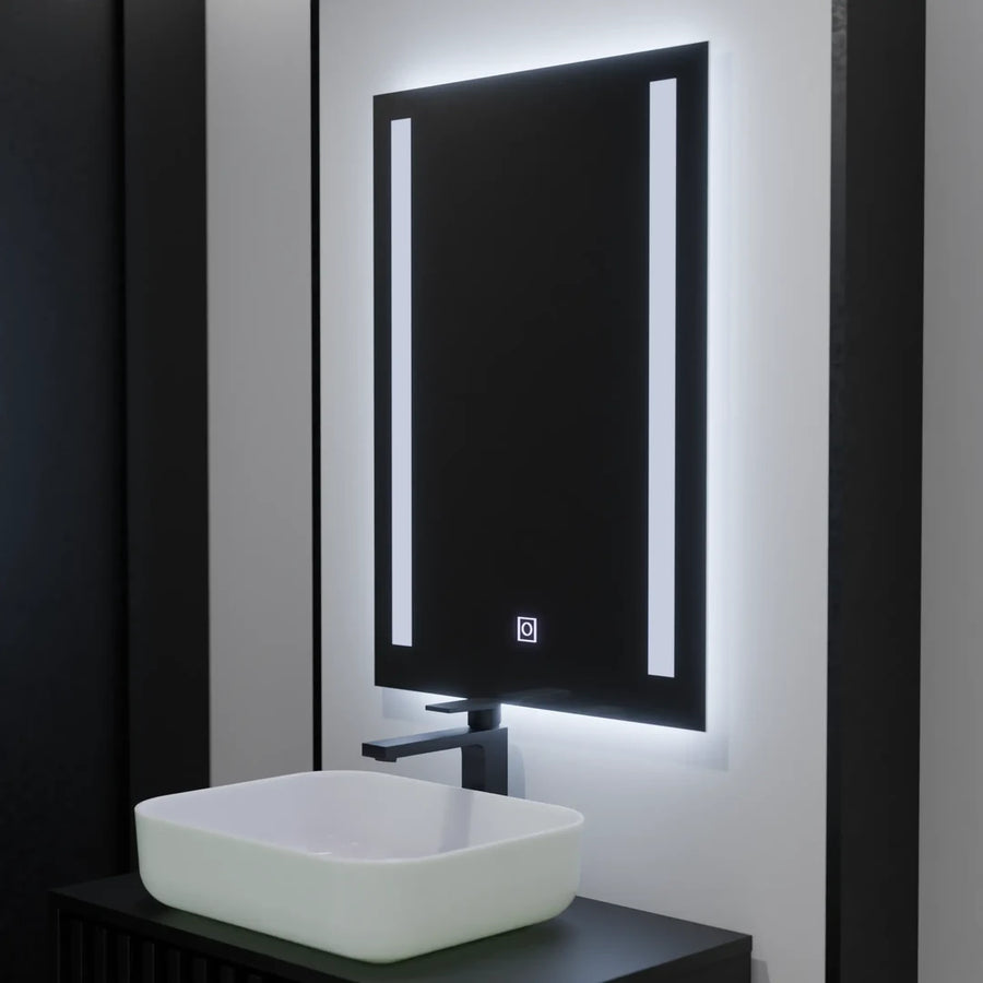 Ορθογώνιος καθρέφτης LED, 50x70 cm, Dual Light Basic Touch LED Mirrors Προεπιλεγμένος τίτλος Alessandro Design