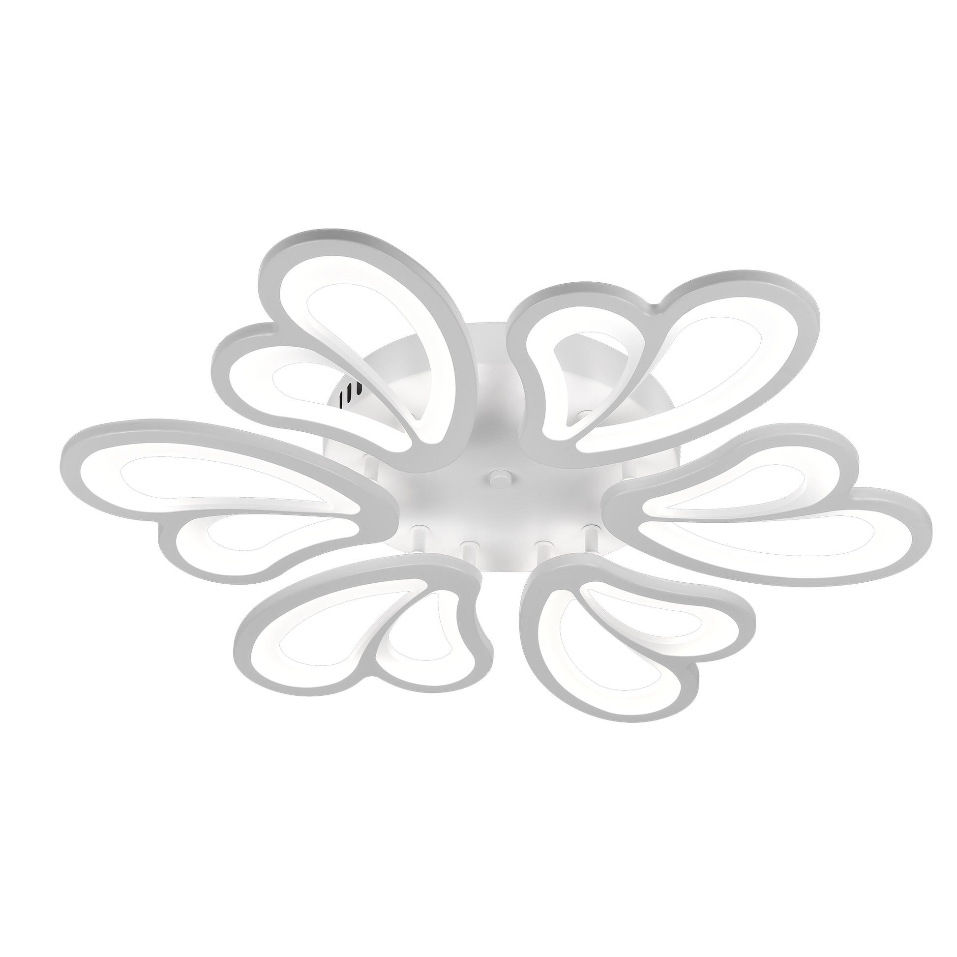 Πολυέλαιος LED με τηλεχειριστήριο BLOSSOM 78W, 6 πέταλα, Διάμετρος 60 cm, Κρύο/Ζεστό/Ουδέτερο φως, Ρυθμιζόμενο, Λευκός πολυέλαιος LED με τηλεχειριστήριο Προεπιλεγμένος τίτλος Alessandro Design