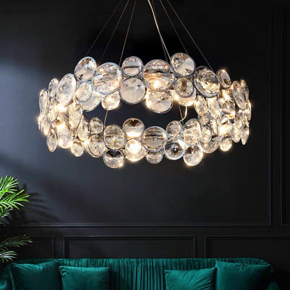 Angelica Crystal Chandelier 6XE14 Silver, Διάμετρος 49cm, Ρυθμιζόμενο ύψος Modern Chandeliers Προεπιλεγμένος τίτλος Alessandro Design