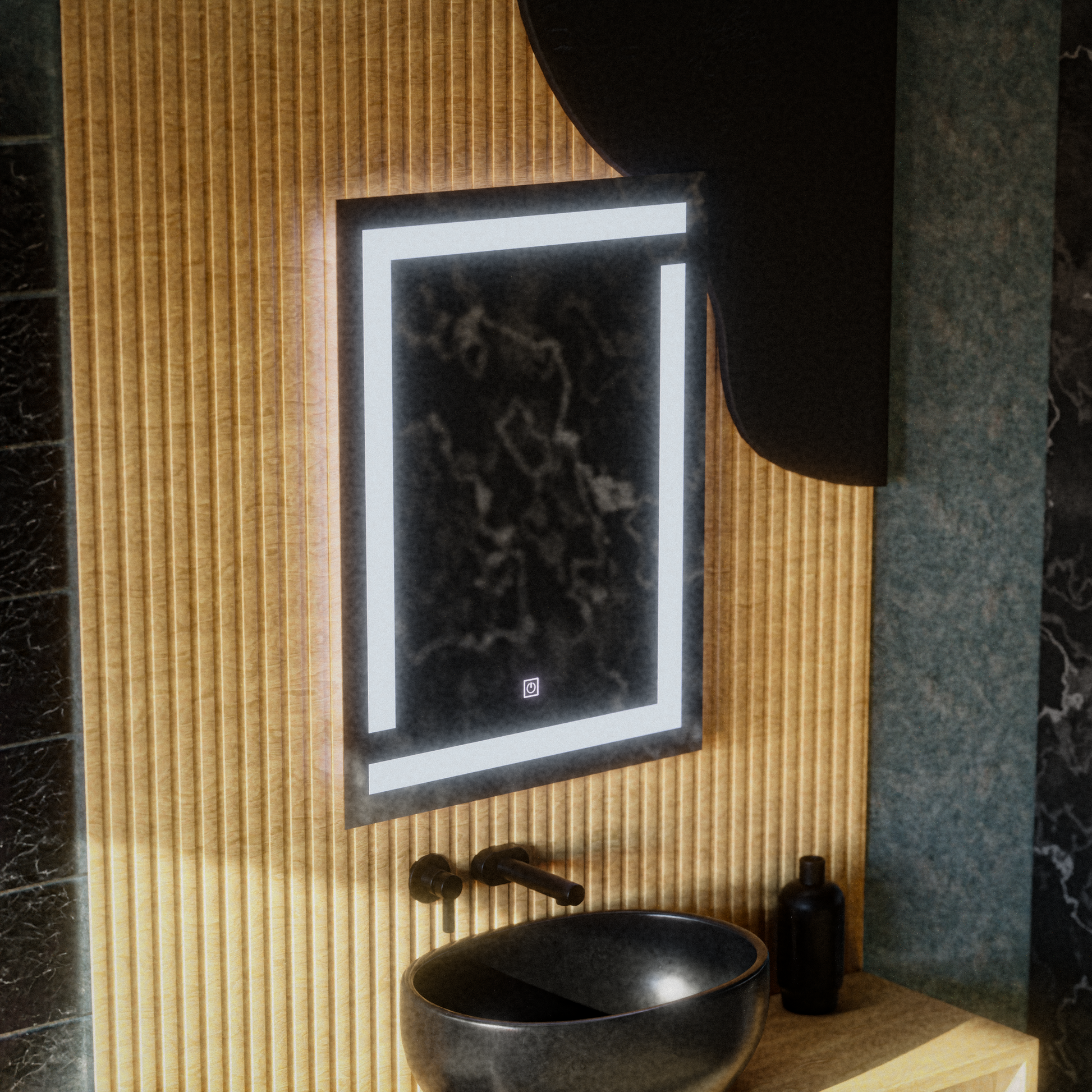 Καθρέφτης Giga LED, 60x80cm, 14W, Touch, 6000K Light Korman Mirrors E Προεπιλεγμένος τίτλος Alessandro Design