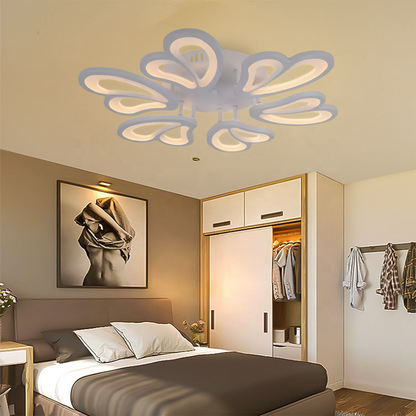 Πολυέλαιος LED με τηλεχειριστήριο BLOSSOM 78W, 6 πέταλα, Διάμετρος 60 cm, Κρύο/Ζεστό/Ουδέτερο φως, Ρυθμιζόμενο, Λευκός πολυέλαιος LED με τηλεχειριστήριο Προεπιλεγμένος τίτλος Alessandro Design