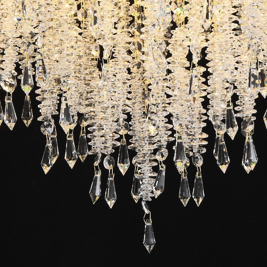 Candelabru Cristal STROZZI Magno 8xE14, Diametru 60cm, Auriu Candelabre Cristal Default Title Alessandro Design