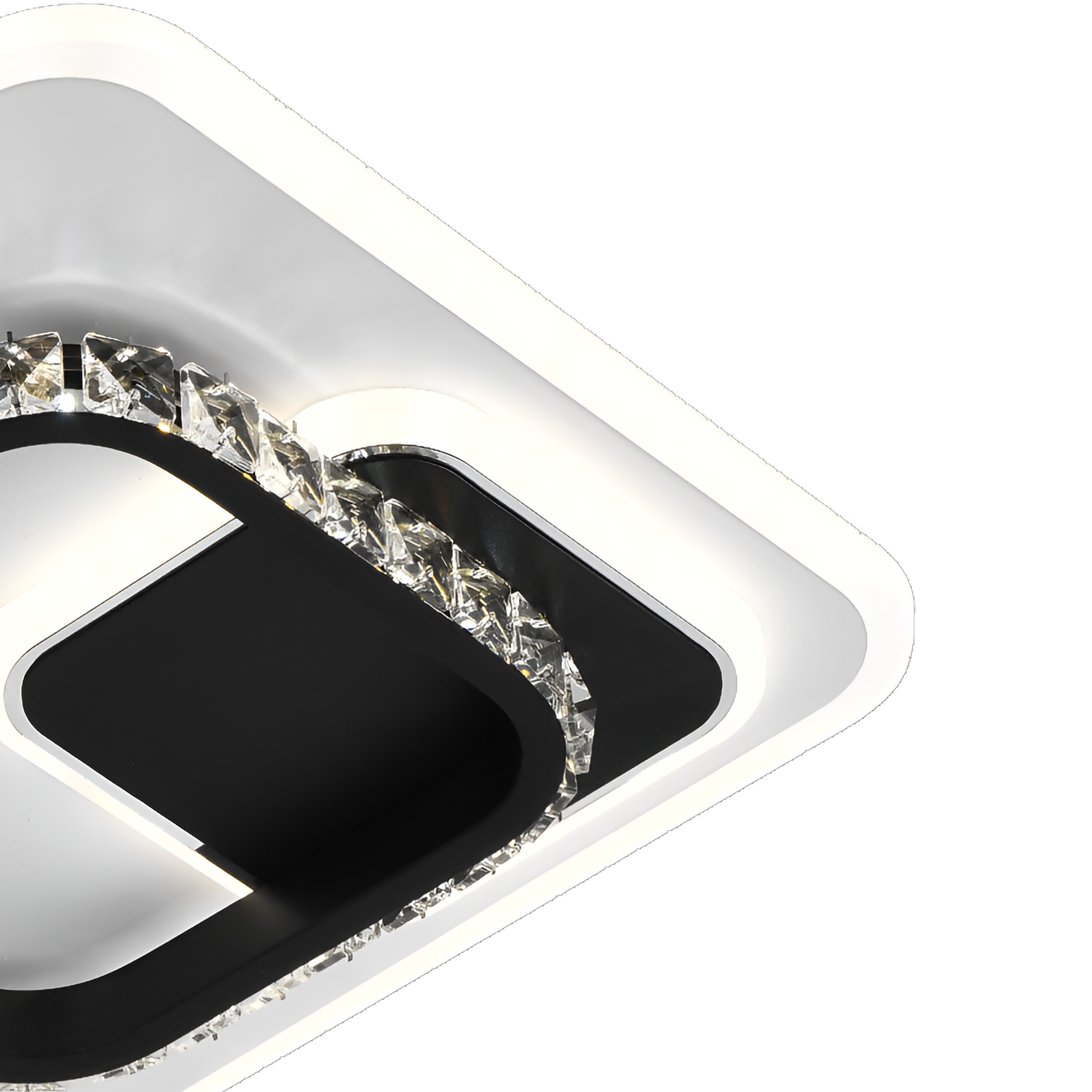 Crystal LED πολυέλαιος ARIELLA 39W, Τετράγωνο, Κρύο/Ζεστό/Ουδέτερο φως, Μαύροι πολυέλαιοι LED Προεπιλεγμένος τίτλος Alessandro Design